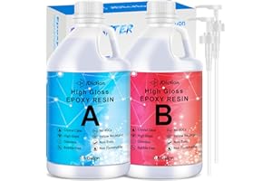 JDiction Epoxy Resin Clear High Gloss Epoxy Resin, Maximum 1.5 Inch Deep Pour 1 Gallon Casting Resin for Jewelry Making, Table Top, Wood and Mold Crafts
