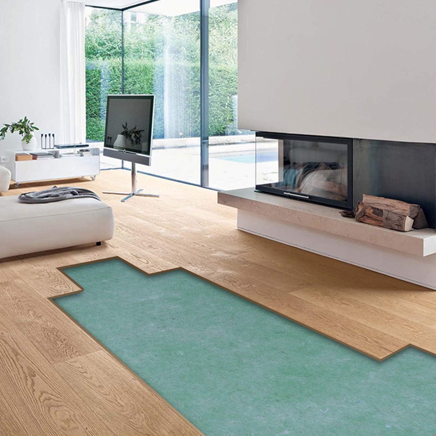 ybaymy Laminate Flooring Underlay 2mm Vapor Barrier Flooring