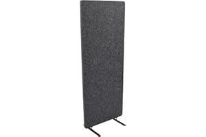 S STAND UP DESK STORE Stand Up Desk Store ReFocus Raw Freestanding Acoustic Desk Divider Privacy Panel to Reduce Noise and Visual Distractions (Anthracite Gray, 23.6" x 62")