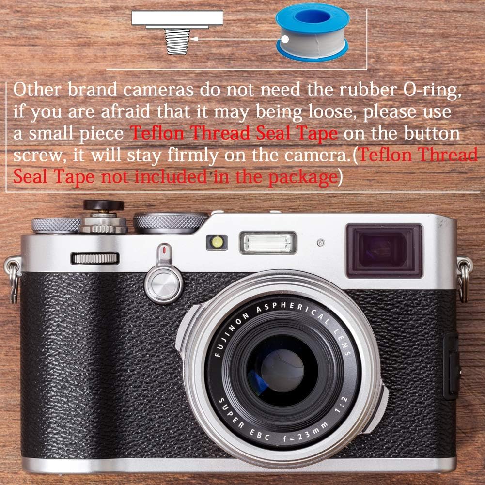 VKO Wood Soft Shutter Release Button,Delicate Camera Shutter Button 12mm Concave Surface Black(Wood Grain Random) - Image 5