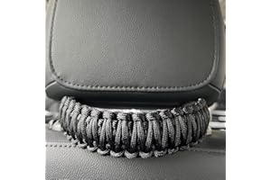 RDFUN Paracord Handle,Headrest Grab Handles fit for Jeep Wrangler TJ JK JL Land Cruiser FJ Suzuk,Grab Handle for Jeep,Seat Mount Grab Handle,2pcs Black