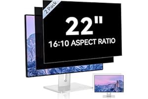 Tangxi 22 Inch Computer Privacy Screen for 16:10 Aspect Ratio Monitor, 2 Pack Anti Glare Blue Light Filtering Privacy Shield 
