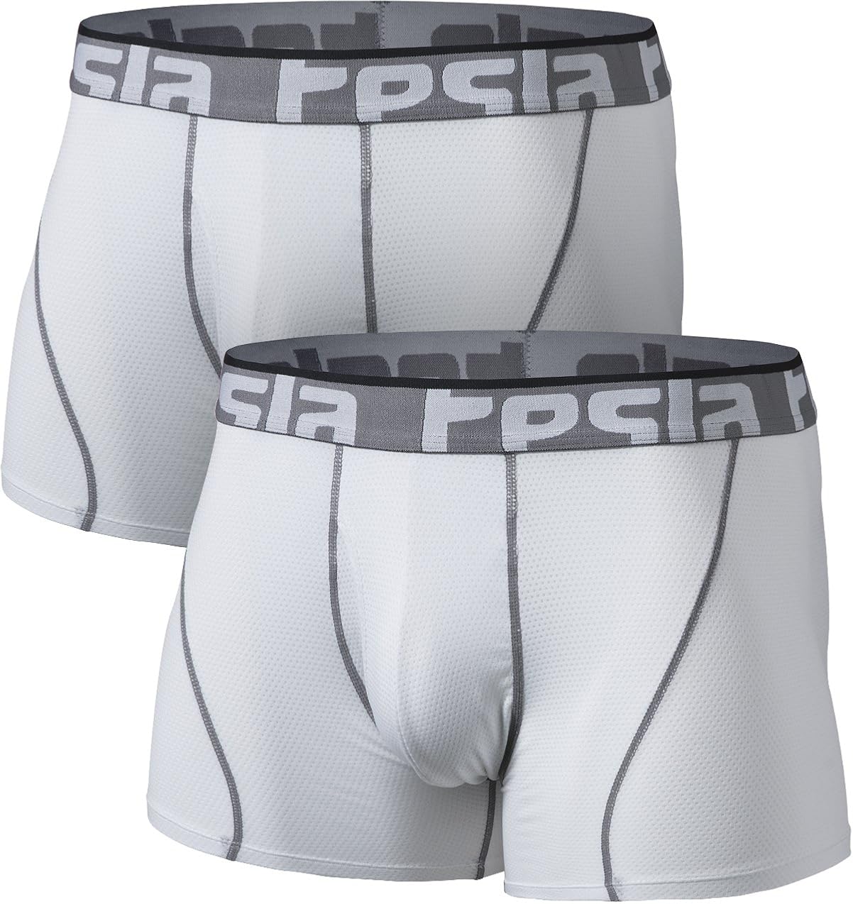 TSLA Men's (Pack of 2, 3) Relaxed Stretch 9 inches Cool Dry Brief Mesh Underwear Trunk: Clothing