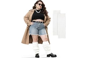 Coume Plus Size Women Leg Warmers for Winter Extra Wide Leg Warmer for Sports Yoga Dance 80s Party Costume Accessory