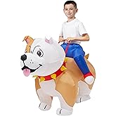 Spooktacular Creations Kids Halloween Inflatable Costumes, Riding a Bulldog Inflatable Costume, Bulldog Blow Up Costumes for Halloween Costume Cosplay Themed Parties