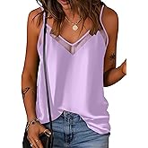 Ekouaer Womens Silk Satin Cami Tank Top 2026 Mesh V-Neck Adjustable Strap Sleeveless Summer Camisole Blouse