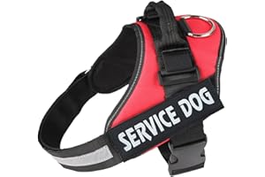 Service Dog Harness - No Pull Easy Adjustable Vest with Reflective Straps & Breathable Mesh Padding, Comfortable Support for 