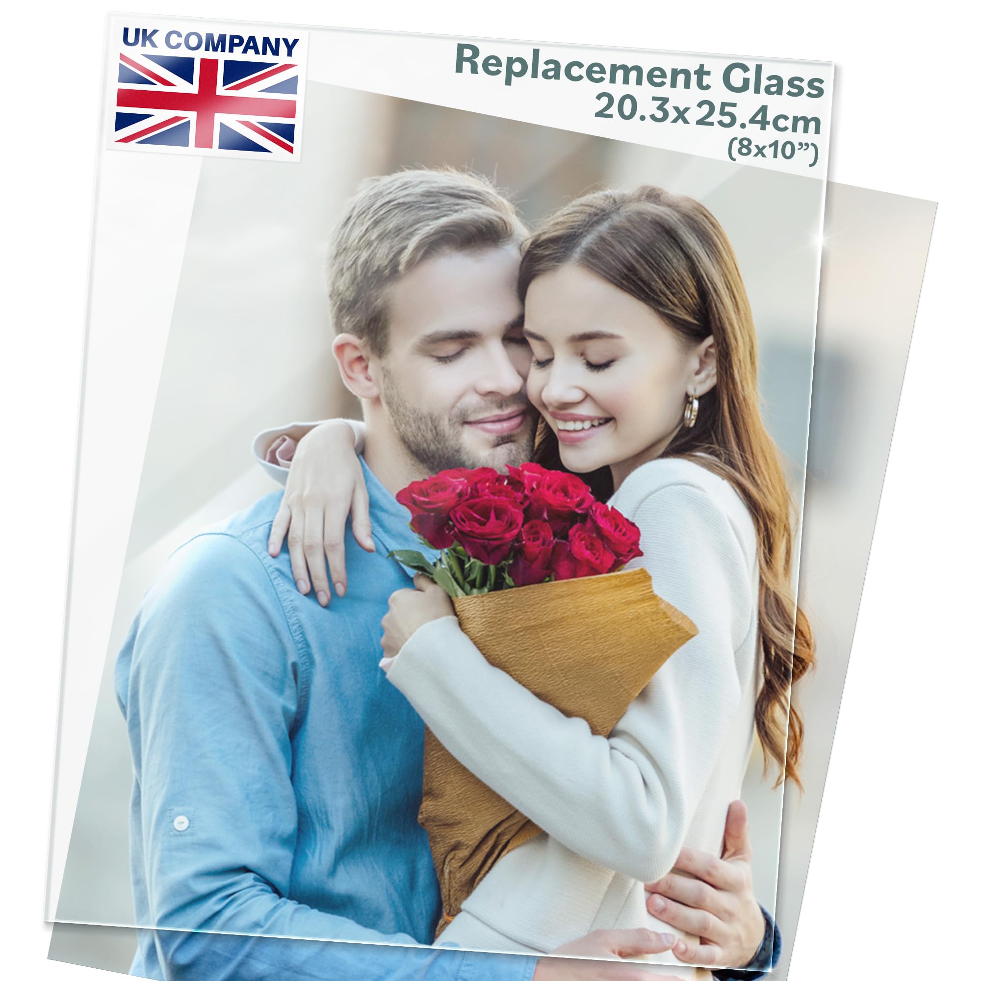 Icona Bay - 10x8 Heat-Strengthened Glass Replacement for Picture Frame - 10 x 8, 2 Pack - Replacement Glass for 10 by 8 Photo Frame - Semi-Tempered Cover Sheet