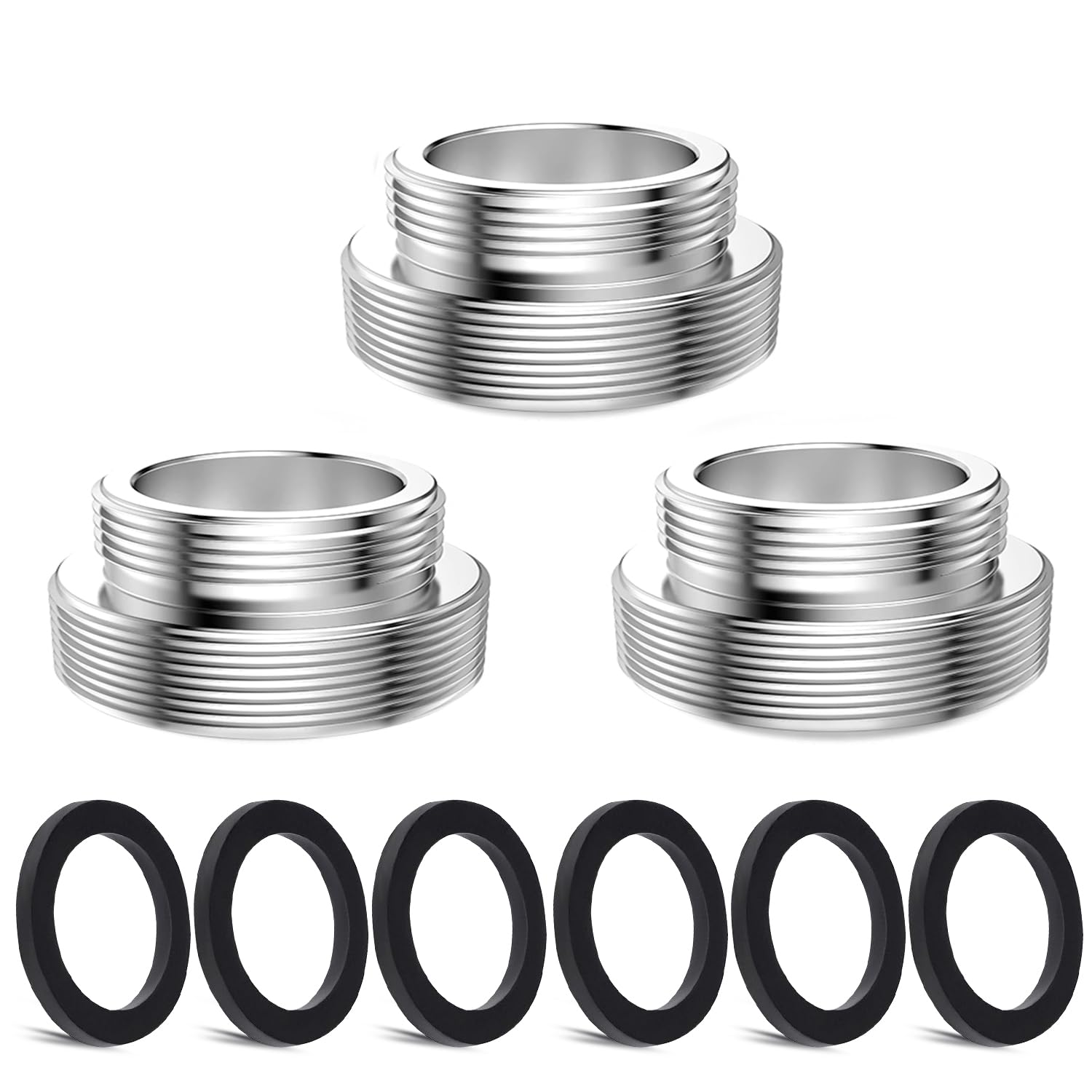 3 pcs Faucet Adapter Kit, CNYMANY Male M22mm to Male M30mm Kitchen Aerator Adapter Set Sink Faucet Adapter Connecting Garden Hose Water Filter Standard Hose via Diverter