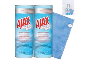 GLOBAL PACKING SOLUTIONS Ajax Professional Heavy Duty Oxygen Bleach Powder Cleanser 21 Oz (Pack of 2) bundled with Micro Fiber Cloth