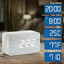 OCT17 Marble Pattern Alarm Clock, Fashion