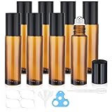 bofessor 8 Pack Essential Oil Roller Bottles, 10ml