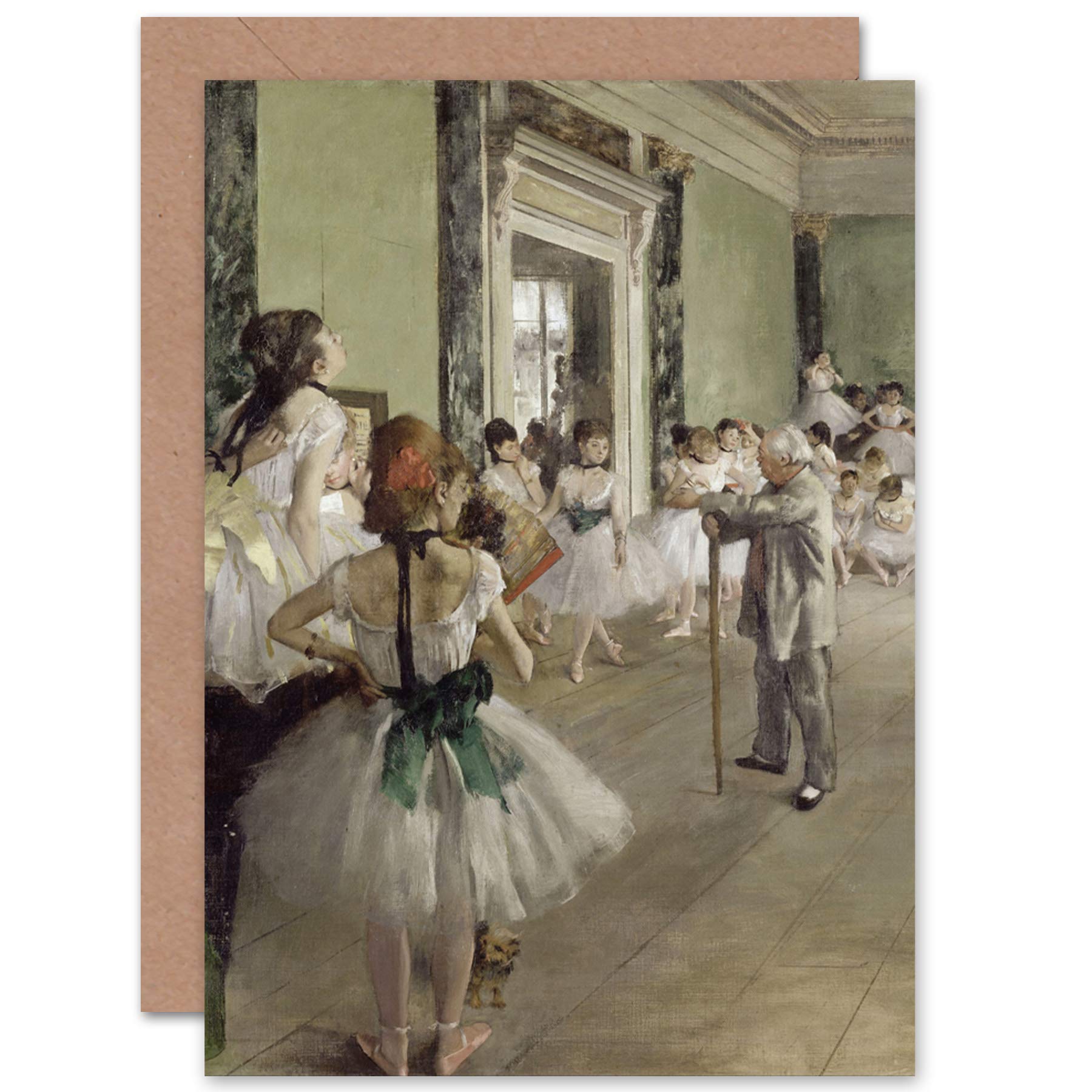 Artery8 Edgar Degas The Ballet Class Fine Art Greeting Card Plus Envelope Blank Inside