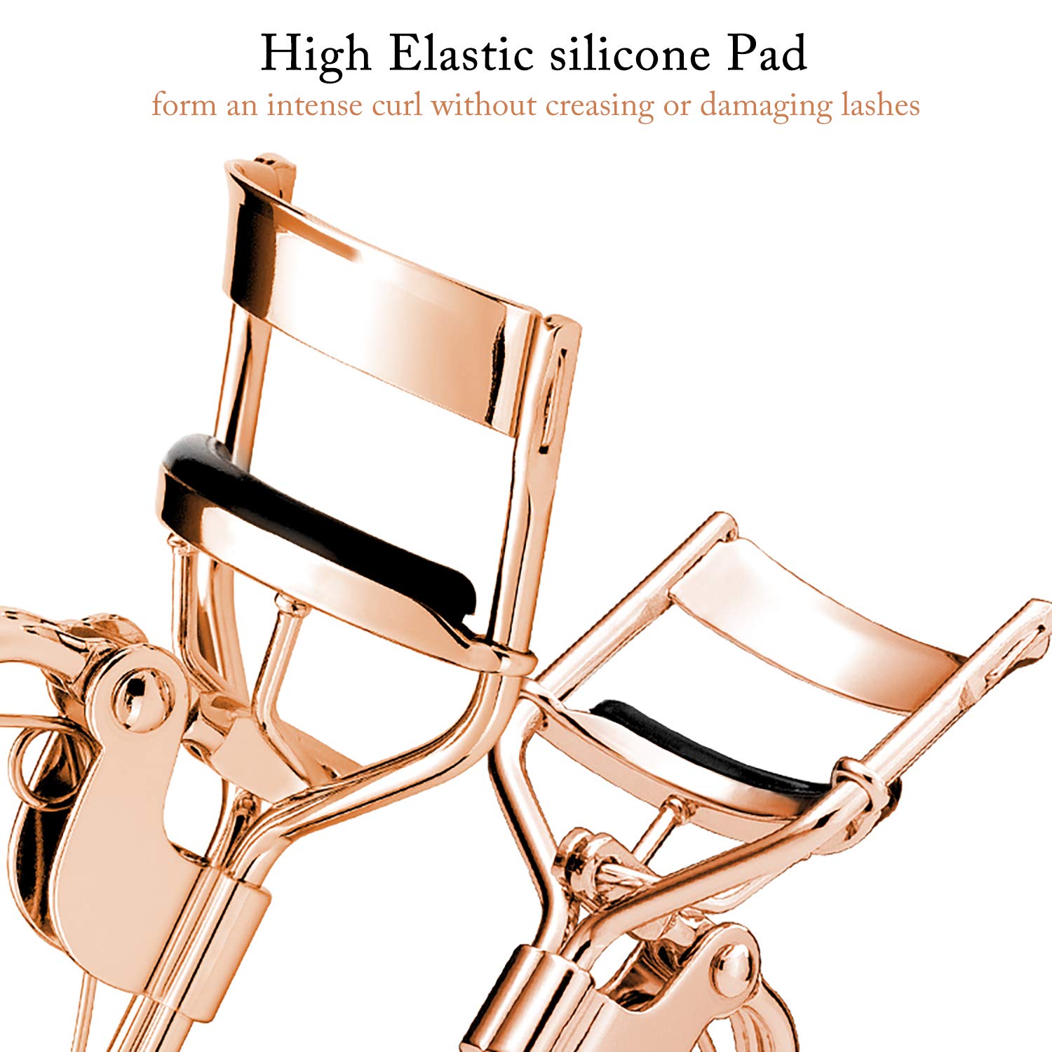 JDO Eyelash Curler Professional Lash Curler with Spring Loaded Extra Curl Eye Lash Curlers No Pinching Makeup Tool for Eyelashes Fits All Eye Shape (Rose Gold) : Beauty