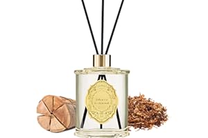M&SENSE 8.4 oz Large Reed Diffuser for Home |Tobacco Teakwood Scent Home Oil Diffuser with Sticks | Bedroom Bathroom Living R