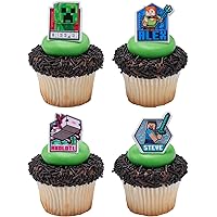 DecoPac Minecraft Lush Finds Rings, Cupcake Decorations Featuring ...