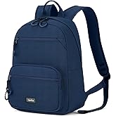 HanTrip Carry On Travel Backpack For Men Women, 13 Inch Small Mini Work Bag Personal Item Backpacks, Camping Back Pack Lightweight Hiking Daypack For Office Nurse Commuter (Navy Blue)