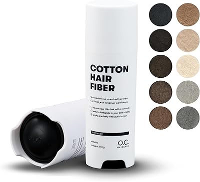 O.C. HAIRCARE Streuhaar zur Haarverdichtung - für Scheitel, kahle Stellen am Ober- und Hinterkopf - von führenden Salons empfohlen - 11 Farben - widerstandsfähige Streuhaare (Aschbraun)