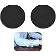 Desk Dots! Elbow, Arm & Wrist Rest Cushioning Pads for Pressure Point & Pain Relief on Gaming & Work Surfaces; Made of Neoprene with Soft Nylon Surface; 4.5" Wide, 0.44" Thick; 2-Pack! (Pitch Black)