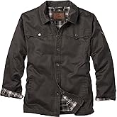 Legendary Whitetails Men's Stockyards Lonestar Waxed Canvas Shirt Jacket, Coal, Large