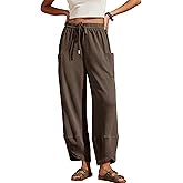 Xiaoxuemeng Womens Wide Leg Sweatpants Elastic Waist Baggy Harem Pants Drawstring Palazzo Sweatpants