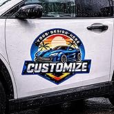 Personalized Car Decal Sticker Custom Your Vinyl Vehicle Door Decal for Car Truck SUV Pickup Van Window Waterproof Outdoor Durable