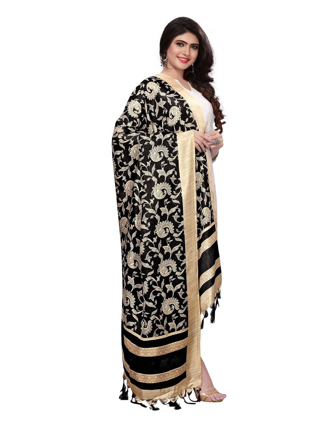 kanchnar women's bhagalpuri silk printed dupatta