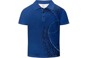 DEKOMERE Boys Polo Shirt Short Sleeve Stylish Moisture Wicking UPF 30+ Performance Golf Shirts School Uniforms