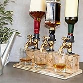 Wood Faucet Shaped Whisky Liquor Dispenser | Perfect Wine Alcohol Gifts for Men, Christmas Fathers Day Birthday Gifts for Fat