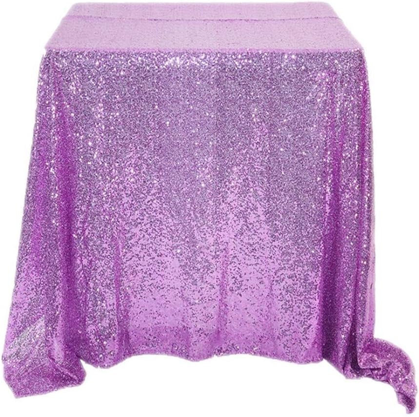 Mantel De Lentejuelas Brillantes Mantel De Mesa Rectangular Oro Rosa/Plata Mantel para Decoración Del Hogar De Fiesta De Boda Multi-Color/tamaños (Color : Violte, Especificaciones : 60x60cm Napkin)