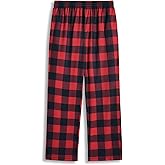 Arshiner Boys Pajama Pants Long Plaid PJ Bottoms Boys Sleepwear Lounge Pants with Pockets 6-14 Years