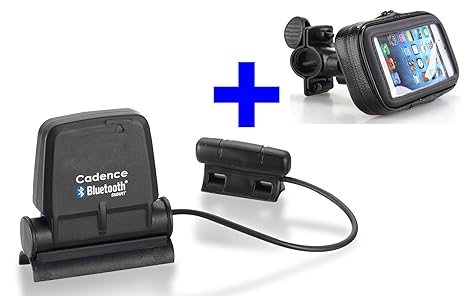 GO-SHOPPING24 Speed Cadence Bluetooth + Fahrradhalterung für Samsung S3, S4, S5, S6, S7, S8, S9, S10 für RUNTASTIC, Wahoo App