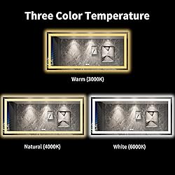 LOAAO 80"X40" LED Mirror for Bathroom, Lighted