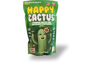 Happy Cactus Fertilizer – Low Nitrogen Fertilizer for Cactus Plant & Succulents – Bloom Booster with Calcium for Vibrant Grow