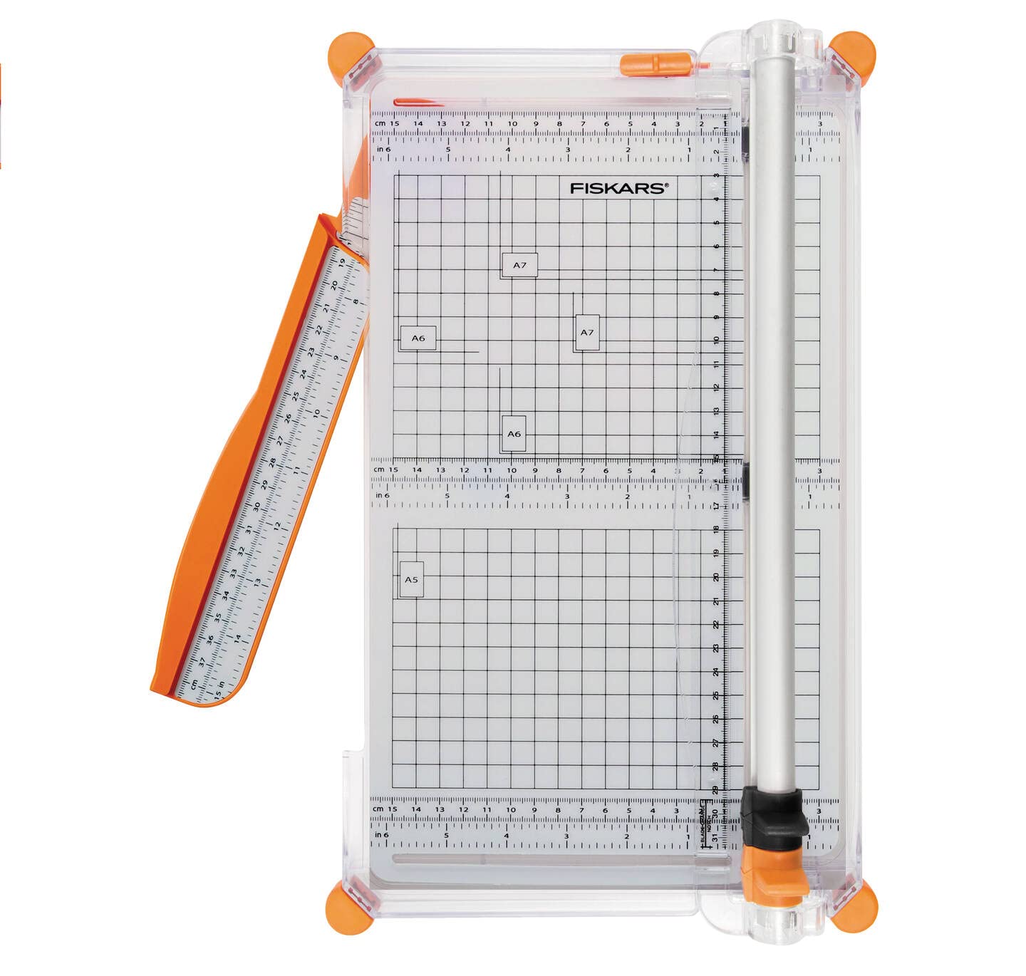 Fiskars Personal SureCut Plus Paper Trimmer 30 cm - A4, With Cutting Line Guide, Including 1 Scoring Blade & 1 Cutting Blade, 1020504