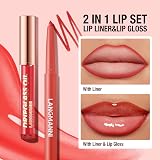 HQDA 12 Pcs Hydrating Lip Oils + Lip Liner Pencil Set Nude Lip Gloss view 3