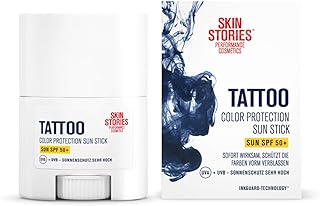 SKIN STORIES Color Protection Sun Stick (1 x 15 ml), Sonnenschutz mit SPF 50+ zur Tattoo Pflege, Sonnencreme schützt Tattoos vor dem Verblassen