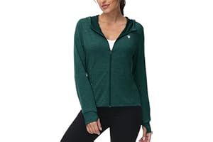 TBMPOY Womens UPF 50+ Sun Protection Hoodie Jackets Light Weight Long Sleeve Shirts Hiking Outdoor Full Zip Tops