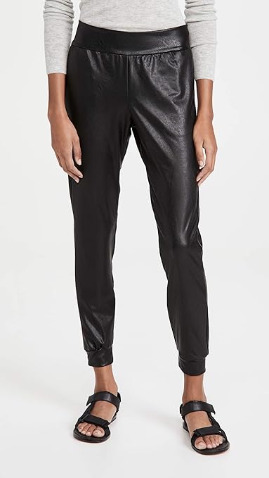 patent leather joggers