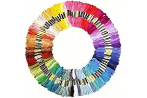 36 Colors Embroidery Thread Floss, 100% Long-Staple Cotton Cross Stitch Thread, Colorfast Sewing Thread for Hand Embroidery, 