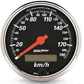 Auto Meter 1487-M Designer Black Electric Programmable Speedometer,3.125 in.