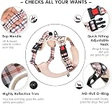 PoyPet No Pull Dog Harness Reflective Front Back Attachments Medium Beige view 5