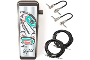 Briskdrop Dunlop JC95B Jerry Cantrell Rainier Fog Cry Baby Wah Bundle with 2 MXR Patch Cables and 2 Instrument Cables (JC95Bbundle)
