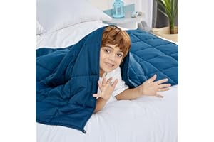 CYMULA Weighted Blanket Kids 7 Pounds (40''*60'' Throw Size) - Cooling Breathable Children Heavy Blankets Summer Winter - Ultra Microfiber Soft Comfort with Glass Beads - Gifts for Boys/Girls