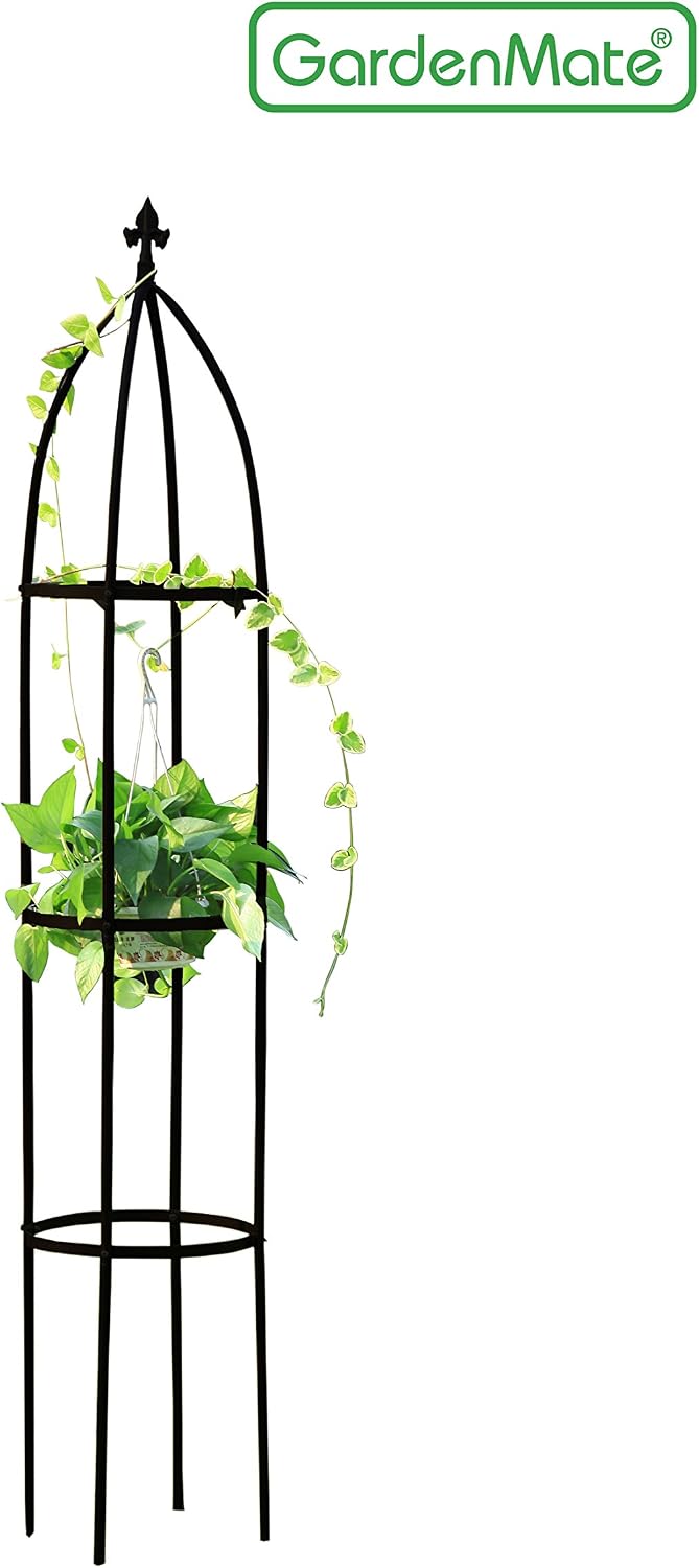 GardenMate® Obelisco Tutor Negro pérgola Altura 190 cm Ø 35 cm ...