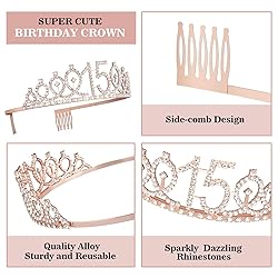 15th Birthday Decorations for Girls, Including