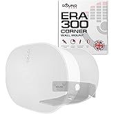 Sound Bass ERA300 Corner Wall Mount Bracket, Low Profile, White, Single (1pc), Includes Mounting Hardware, Compatible with Sonos ERA 300 Speaker