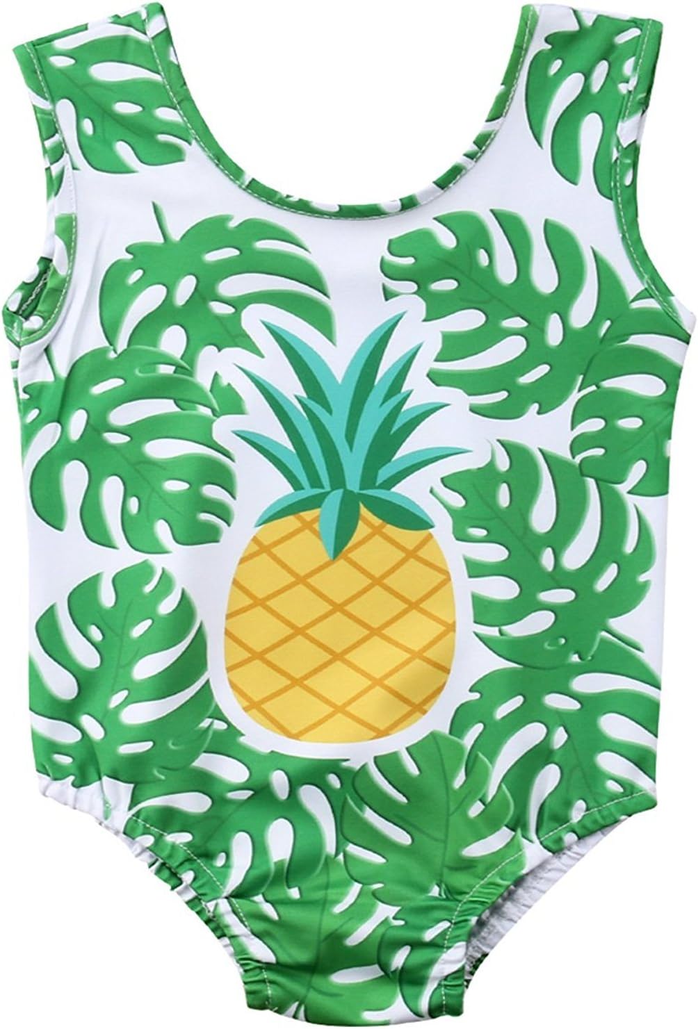 Toddler Baby Girl one Piece Swimsuit Pineapple Swimwear Backless Halter Sunsuit Summer Beachwear Outfit