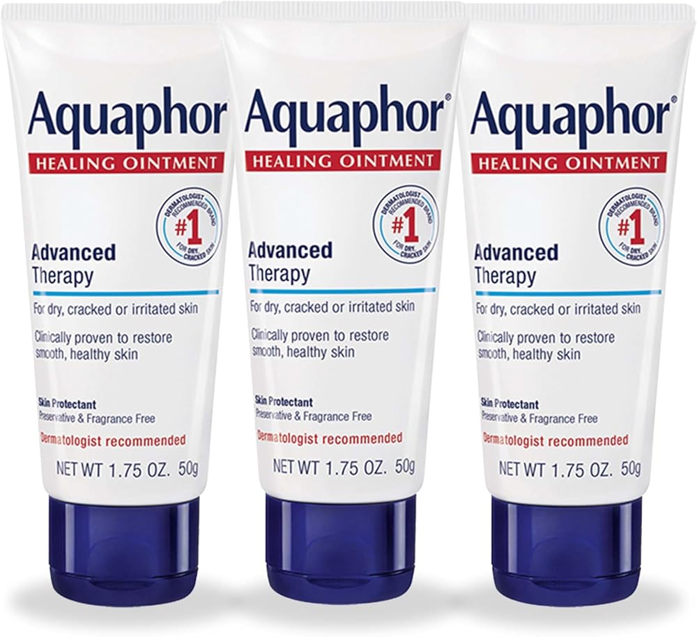Aquaphor Advanced Therapy Healing Ointment, Multipack, 3 x 1.75 OZ | Clinically Proven Skin Protectant Moisturizer for Cracke