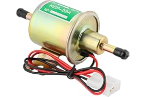 CCHRN Electric Fuel Pump, HEP-02A 12V 3-6PSI Transfer Inline Fuel Pump Replacement, Universal Low-Pressure Gas Diesel Gasolin